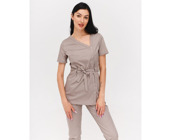 Изображение 8 Медицинский костюм женский Наоми мокко р. 52, "БЕЛЫЙ ХАЛАТ" 331-421-679, Размер: 52, Цвет: мокко