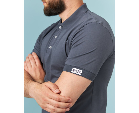 Зображення 4 Медичне поло чоловіче темно-сіре р. L, "БІЛИЙ ХАЛАТ" 148-408-700, Розмір: L, Цвет: темно-сірий