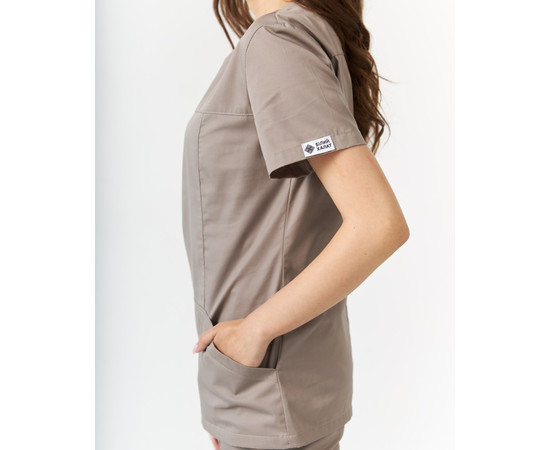 Зображення 4 Медична сорочка жіноча Топаз мокко р. 48, "БІЛИЙ ХАЛАТ" 164-421-705, Розмір: 48, Цвет: моко