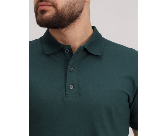 Изображение 4 Медицинское поло мужское темно-зеленое р. L, "БЕЛЫЙ ХАЛАТ" 148-430-677, Размер: L, Цвет: темно-зеленый