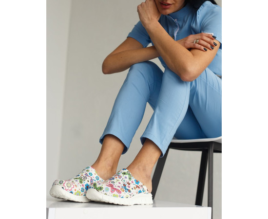 Изображение 5 Обувь медицинская сабо Бабочки с подошвой Lite р. 40, "БЕЛЫЙ ХАЛАТ" 149-324-634, Размер: 40, Цвет: бабочки