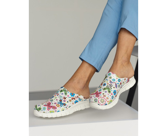Зображення 6 Взуття медичне сабо Метелики з підошвою Lite р. 39, "БІЛИЙ ХАЛАТ" 149-324-634, Розмір: 39, Цвет: метелики