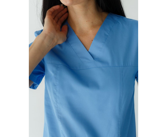 Зображення 4 Медична сорочка жіноча Топаз блакитна р. 44, "БІЛИЙ ХАЛАТ" 164-333-705, Розмір: 44, Цвет: блакитний