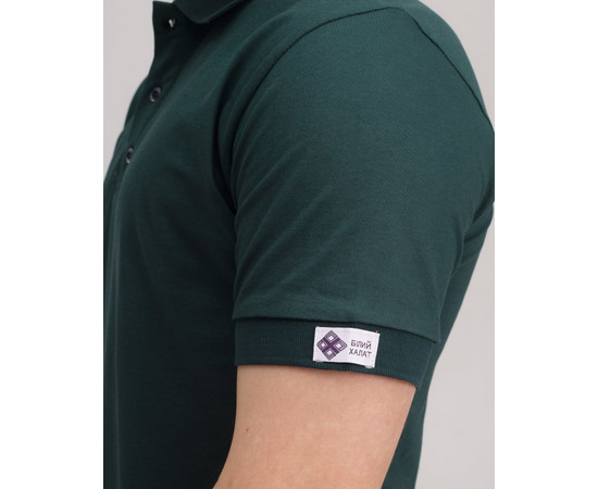 Зображення 6 Медичне поло чоловіче темно-зелене р. M, "БІЛИЙ ХАЛАТ" 148-430-677, Розмір: M, Цвет: темно-зелений