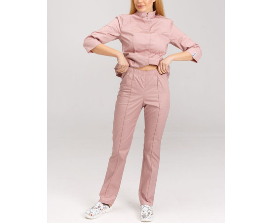 Изображение 7 Медицинский костюм женский Сакура лиловый р. 50, "БЕЛЫЙ ХАЛАТ" 124-401-678, Размер: 50, Цвет: лиловый