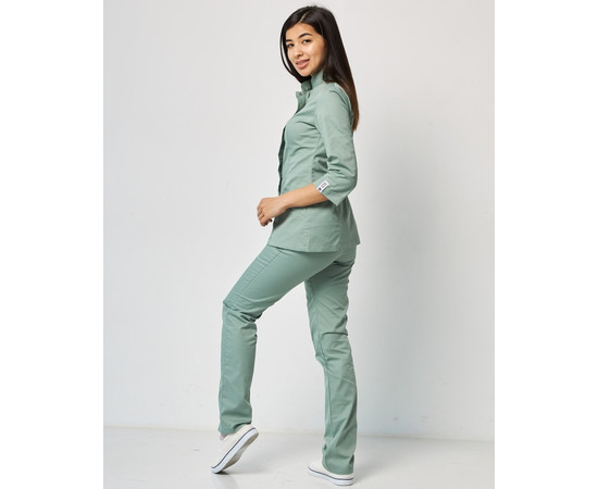 Изображение 8 Медицинский костюм женский Сакура оливковый р. 50, "БЕЛЫЙ ХАЛАТ" 124-327-678, Размер: 50, Цвет: оливковый