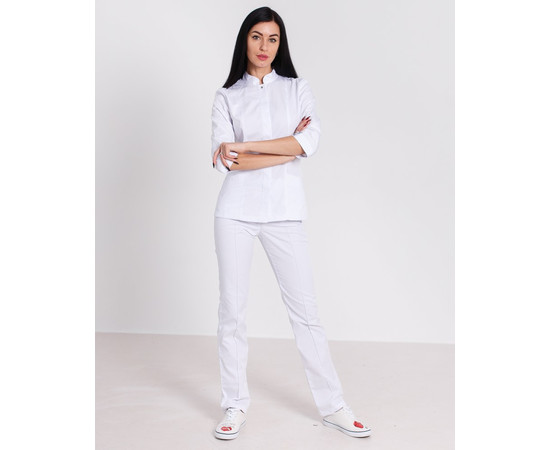 Зображення 8 Медичний костюм жіночий Сакура білий р. 50, "БІЛИЙ ХАЛАТ" 124-324-678, Розмір: 50, Цвет: білий