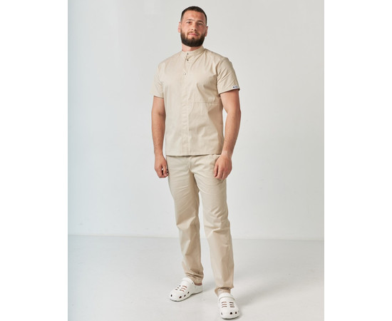 Зображення 9 Медичний костюм чоловічий Бостон кремовий р. 52, "БІЛИЙ ХАЛАТ" 129-460-679, Розмір: 52, Цвет: кремовий