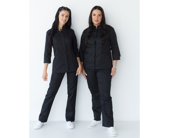 Зображення 10 Медичний костюм жіночий Сакура чорний р. 54, "БІЛИЙ ХАЛАТ" 124-321-678, Розмір: 54, Цвет: чорний