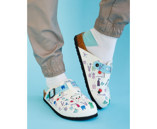 Зображення 2 Взуття медичне сабо ортопедичні SMILE р. 41, "БІЛИЙ ХАЛАТ" 176-324-607, Розмір: 41, Цвет: smile