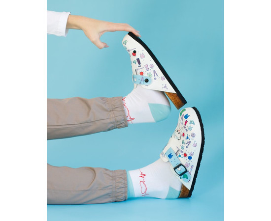 Зображення 4 Взуття медичне сабо ортопедичні SMILE р. 41, "БІЛИЙ ХАЛАТ" 176-324-607, Розмір: 41, Цвет: smile