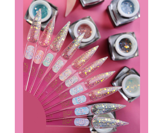 Зображення 4 База Steffani Glitter Base №08, 10 мл, Об'єм (мл, г): 10, Колір: 08