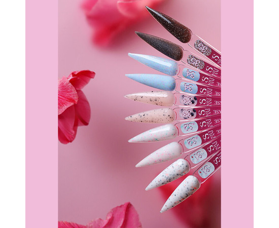 Изображение 2 База камуфлирующая для гель-лака Steffani Cover Base №34 голубой с мелкими цветными хлопьями, 30 мл, Объем (мл, г): 30, Цвет: 34