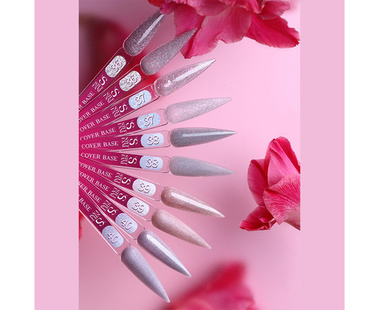 Изображение 2 База камуфлирующая для гель-лака Steffani Cover Base №36 светоотражающий серебристо-розовый блестящий микс на прозрачной основе, 50 мл, Объем (мл, г): 50, Цвет: 36