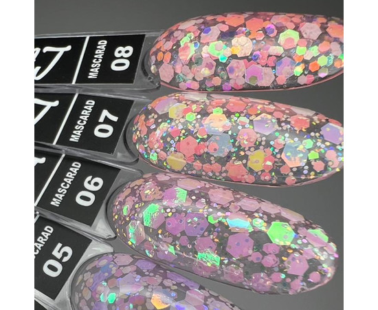 Изображение 2 Глиттерный гель LUXTON Mascarad №07, 5 мл, Объем (мл, г): 5, Цвет: 07