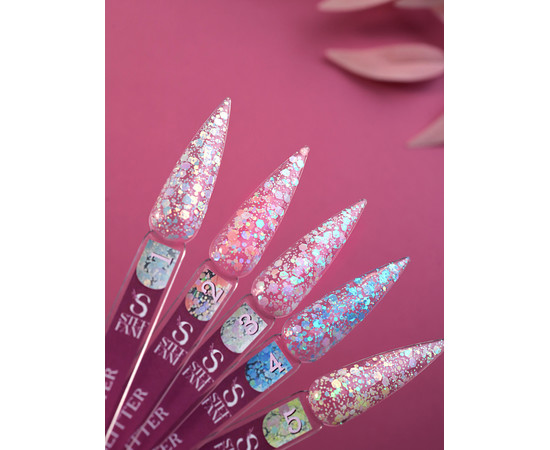 Изображение 3 Гэль Steffani Confetti Glitter №01, 5 мл, Объем (мл, г): 5, Цвет: 01