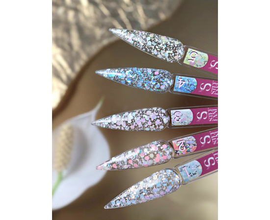 Зображення 2 Гель Steffani Confetti Glitter №05, 5 мл, Об'єм (мл, г): 5, Колір: 05