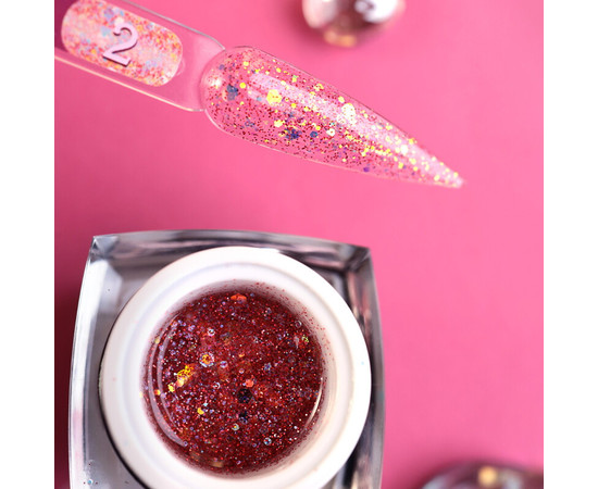 Зображення 2 База Steffani Glitter Base №02, 10 мл, Об'єм (мл, г): 10, Колір: 02