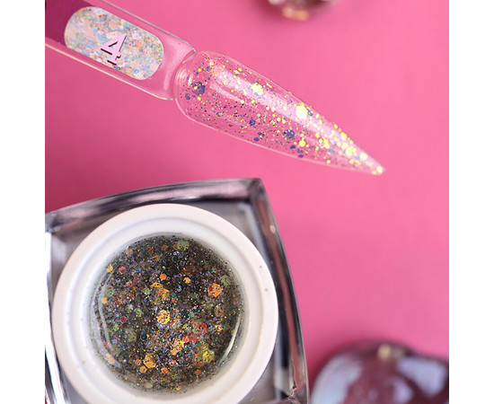 Зображення 2 База Steffani Glitter Base №04, 10 мл, Об'єм (мл, г): 10, Колір: 04