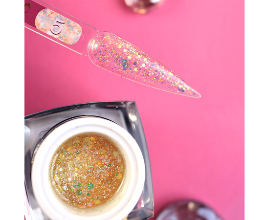 Зображення 2 База Steffani Glitter Base №05, 10 мл, Об'єм (мл, г): 10, Колір: 05