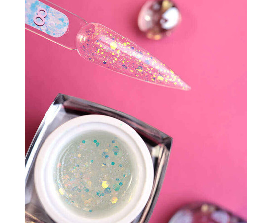 Зображення 2 База Steffani Glitter Base №08, 10 мл, Об'єм (мл, г): 10, Колір: 08