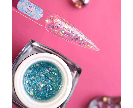 Зображення 4 База Steffani Glitter Base №09, 10 мл, Об'єм (мл, г): 10, Колір: 09