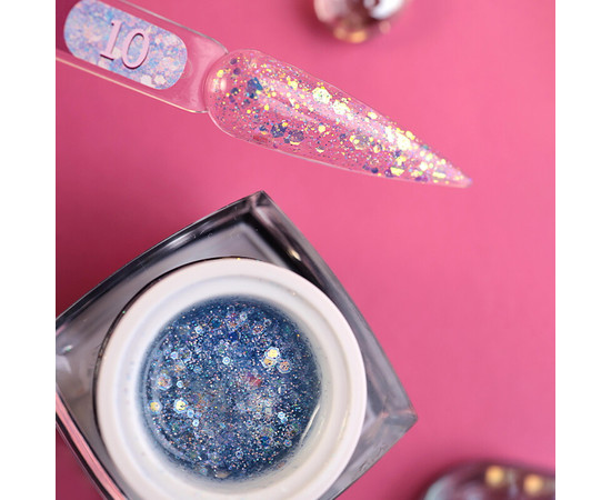 Зображення 2 База Steffani Glitter Base №10, 10 мл, Об'єм (мл, г): 10, Колір: 10