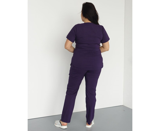 Зображення 2 Медичний костюм жіночий Ріо фіолетовий +SIZE р. 56, "БІЛИЙ ХАЛАТ" 346-335-704, Розмір: 56, Цвет: фиолетовый