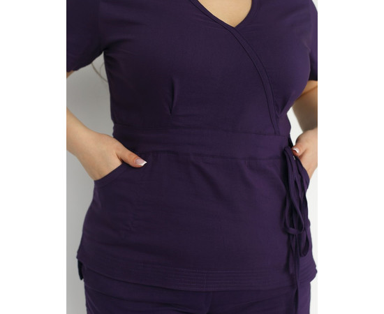 Зображення 4 Медичний костюм жіночий Ріо фіолетовий +SIZE р. 56, "БІЛИЙ ХАЛАТ" 346-335-704, Розмір: 56, Цвет: фиолетовый