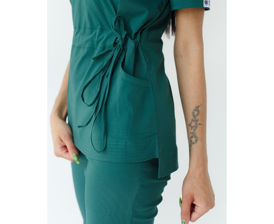 Зображення 5 Медичний костюм жіночий Ріо зелений р. 50, "БІЛИЙ ХАЛАТ" 135-350-707, Розмір: 50, Цвет: зелений