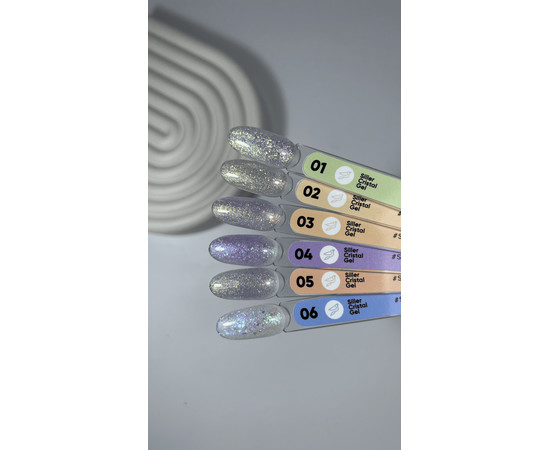 Зображення 3 Гель з блискітками Siller Cristal №06, 15 мл, Об'єм (мл, г): 15, Колір: 06