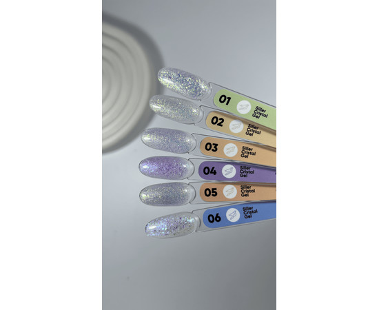 Зображення 2 Гель з блискітками Siller Cristal №03, 15 мл, Об'єм (мл, г): 15, Колір: 03