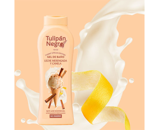 Изображение 2 Гель для душа Tulipan Negro Yummy Cream Молочное бизе, 650 мл