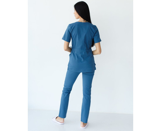 Изображение 2 Медицинский костюм женский Рио синий р. 54, "БЕЛЫЙ ХАЛАТ" 135-322-707, Размер: 54, Цвет: синий