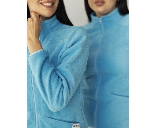 Зображення 3 Медична кофта жіноча флісова Дакота блакитна р. 4XL-5XL, "БІЛИЙ ХАЛАТ" 406-333-842, Розмір: 4XL-5XL, Цвет: блакитний