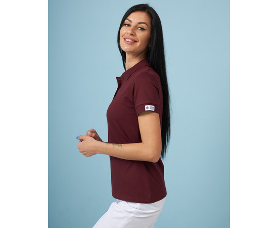 Зображення 3 Медичне поло жіноче вишневе р. XL, "БІЛИЙ ХАЛАТ" 147-416-677, Розмір: XL, Цвет: вишневий