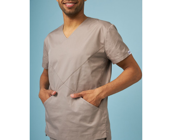 Зображення 3 Медичний костюм чоловічий Мілан мокко р. 46, "БІЛИЙ ХАЛАТ" 134-421-708, Розмір: 46, Цвет: моко