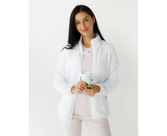 Изображение 4 Медицинская кофта женская флисовая Дакота белая р. 6XL-7XL, "БЕЛЫЙ ХАЛАТ" 406-324-881, Размер: 6XL-7XL, Цвет: белый