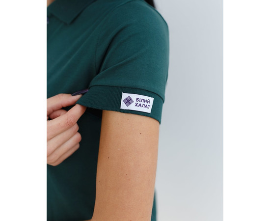 Зображення 4 Медичне поло жіноче темно-зелене р. M, "БІЛИЙ ХАЛАТ" 147-430-677, Розмір: M, Цвет: темно-зелений