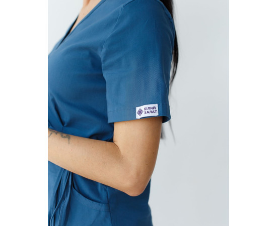 Изображение 4 Медицинский костюм женский Рио синий р. 54, "БЕЛЫЙ ХАЛАТ" 135-322-707, Размер: 54, Цвет: синий