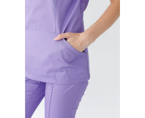 Зображення 5 Медична сорочка жіноча Топаз лавандова р. 54, "БІЛИЙ ХАЛАТ" 164-353-705, Розмір: 54, Цвет: лавандовий