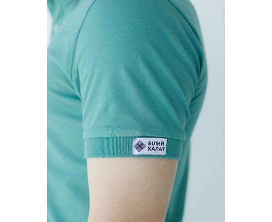 Изображение 5 Медицинское поло мужское лазурно-серое р. M, "БЕЛЫЙ ХАЛАТ" 148-428-677, Размер: M, Цвет: лазурно-серый