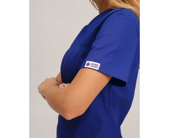 Зображення 5 Медична сорочка жіноча Топаз електрик р. 54, "БІЛИЙ ХАЛАТ" 164-334-705, Розмір: 54, Цвет: електрик