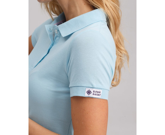 Зображення 5 Медичне поло жіноче блакитне р. L, "БІЛИЙ ХАЛАТ" 147-333-677, Розмір: L, Цвет: блакитний