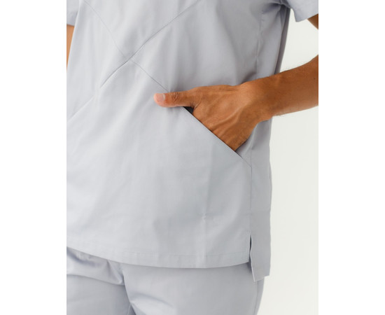 Зображення 6 Медичний костюм чоловічий Мілан сірий р. 46, "БІЛИЙ ХАЛАТ" 134-328-708, Розмір: 46, Цвет: сірий