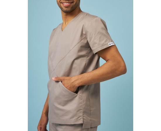 Зображення 6 Медичний костюм чоловічий Мілан мокко р. 46, "БІЛИЙ ХАЛАТ" 134-421-708, Розмір: 46, Цвет: моко
