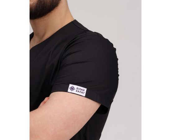 Зображення 7 Медичний костюм чоловічий Мілан чорний р. 54, "БІЛИЙ ХАЛАТ" 134-321-708, Розмір: 54, Цвет: чорний