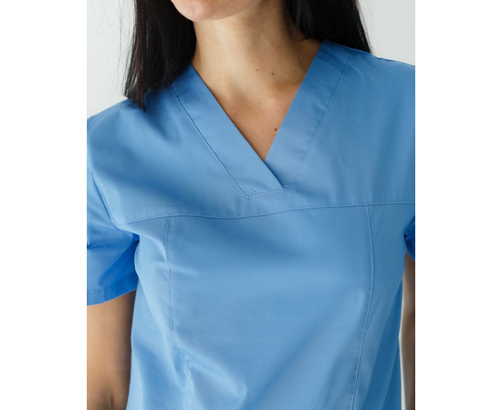 Зображення 6 Медична сорочка жіноча Топаз блакитна р. 50, "БІЛИЙ ХАЛАТ" 164-333-705, Розмір: 50, Цвет: блакитний
