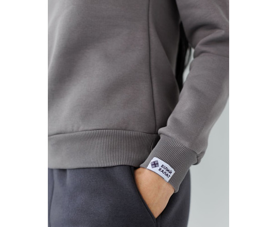 Изображение 4 Медицинский утепленный свитшот женский Аляска серо-коричневый р. M, "БЕЛЫЙ ХАЛАТ" 364-506-842, Размер: M, Цвет: серо-коричневый