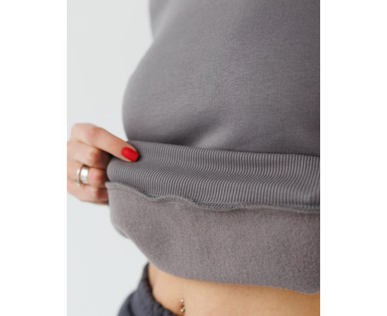 Изображение 5 Медицинский утепленный свитшот женский Аляска серо-коричневый р. L, "БЕЛЫЙ ХАЛАТ" 364-506-842, Размер: L, Цвет: серо-коричневый